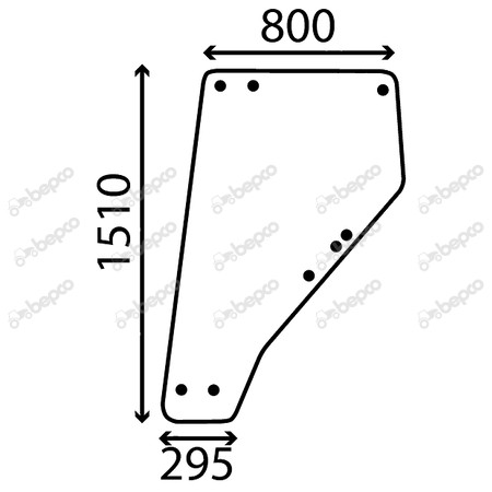 Szyba drzwi płaska bezbarwna 28/4020-105 do John Deere 3210