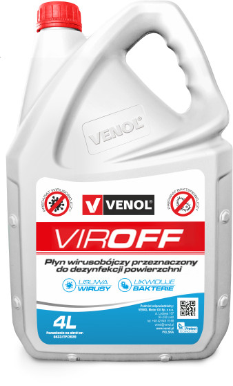 Płyn do dezynfekcji powierzchni VIROFF 4L  348/TP/2020 