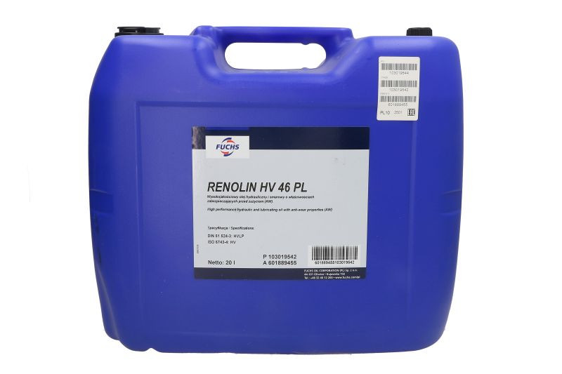 RENOLIN HV 46 20L Olej hydrauliczny 601889455 