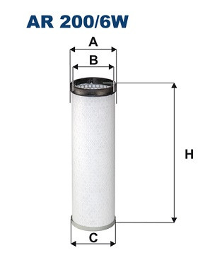Filtr powietrza  AR 200/6W do CLAAS DOMINATOR 150