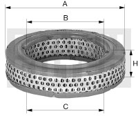 Filtr powietrza  C 3576 do JOHN DEERE 4055