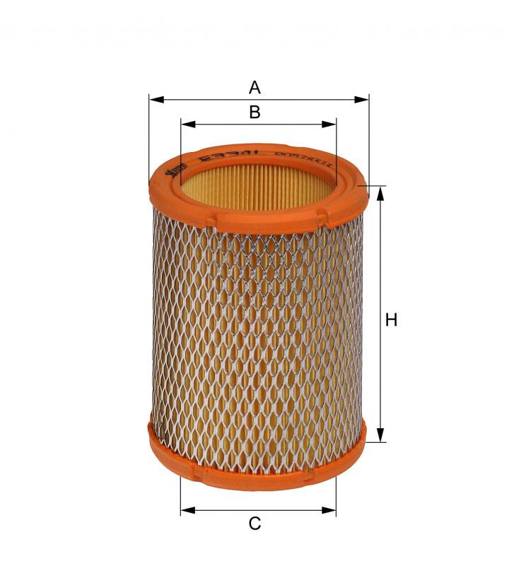 Filtr powietrza  E334L do PEUGEOT 205 1,4 GR,SR,XR,STYLE