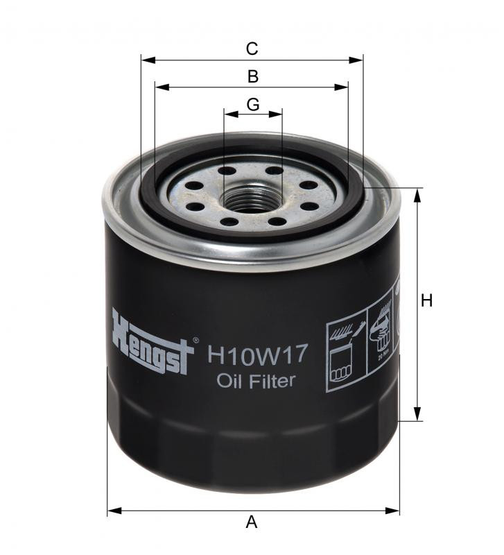 Filtr oleju  H10W17 do RENAULT 103-52 TA/TE/TS/TX