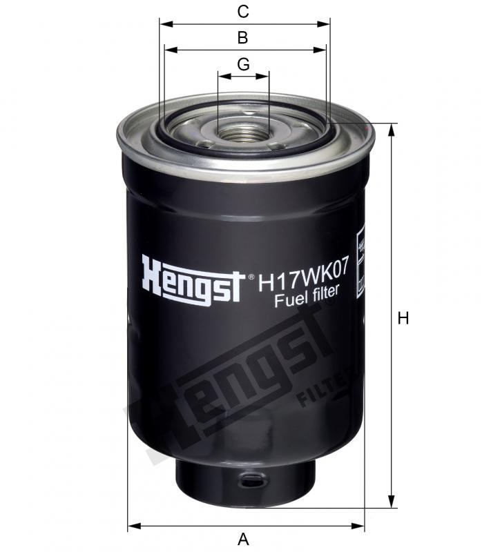 Filtr paliwa  H17WK07 do TOYOTA COASTER 4200 D