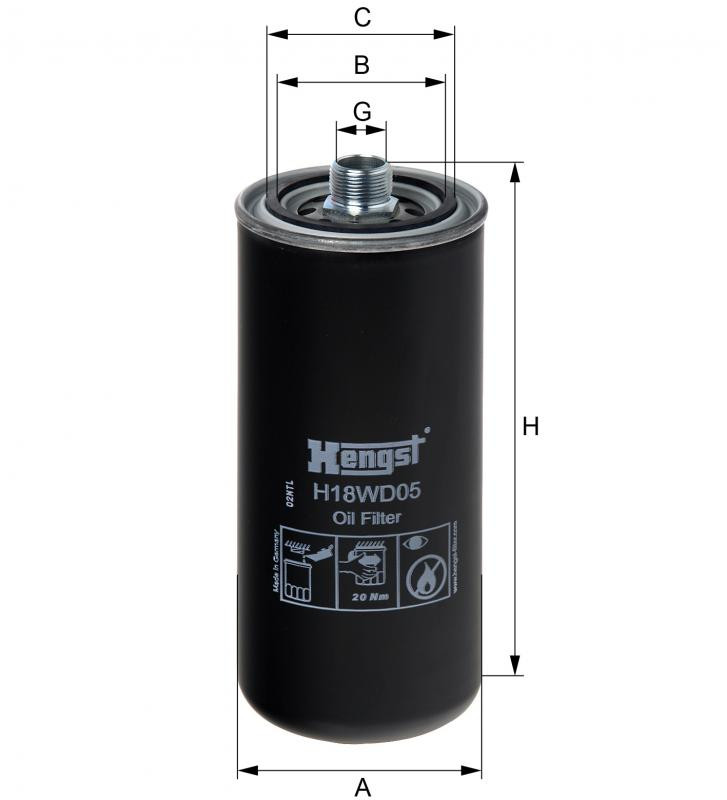 Filtr hydrauliczny  H18WD05 