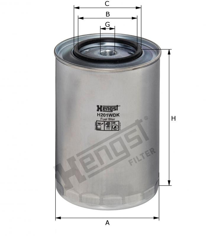 Filtr paliwa  H201WDK do CASE 8010 AFX