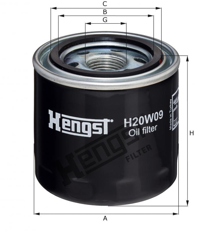 Filtr oleju  H20W09 do KOMATSU PC 150-3