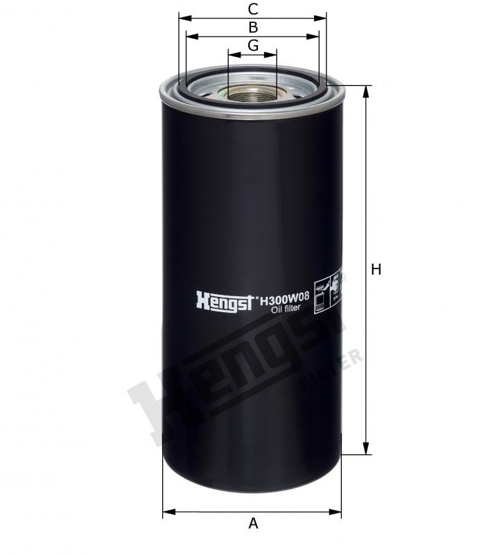 Filtr oleju  H300W08 do MWM TCG 2020 V16