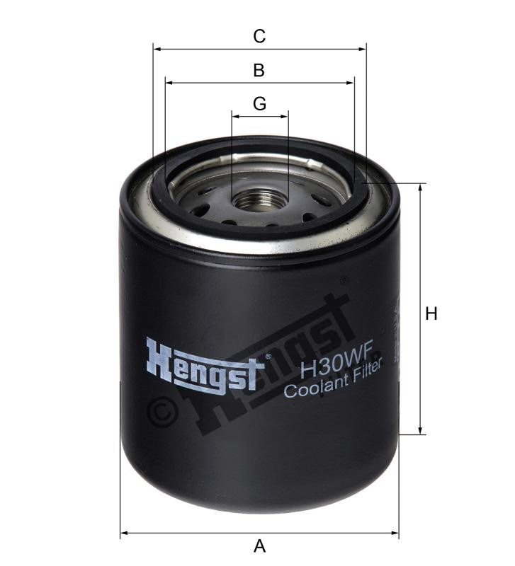 Wklad filtra wody  H30WF do CASE-INTERNATIONAL-STEYR 8910