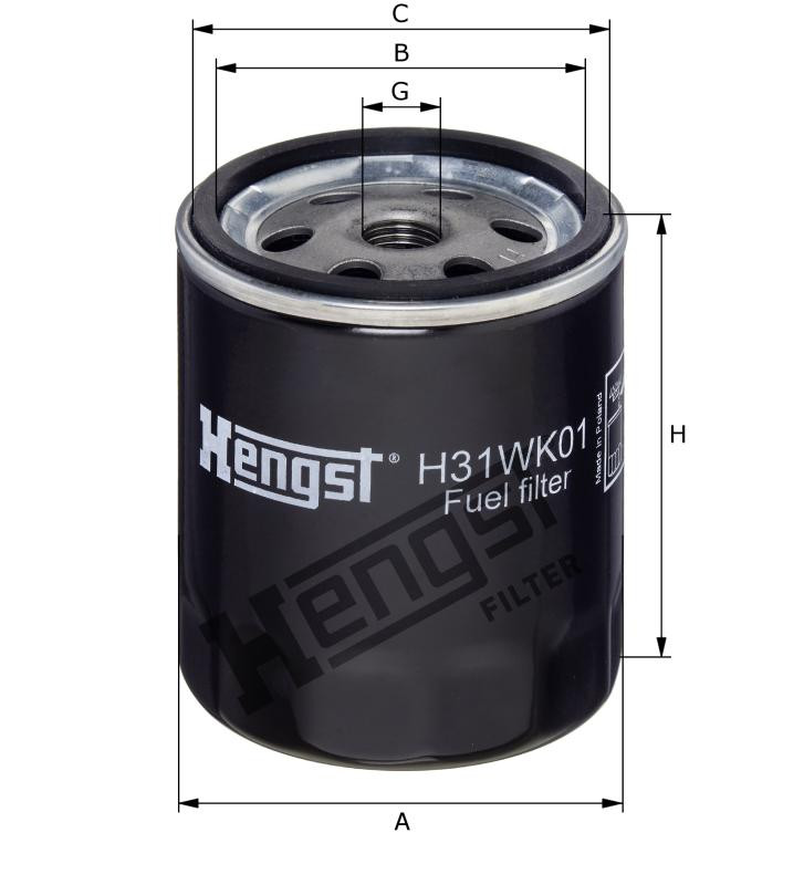 Filtr paliwa  H31WK01 do HYUNDAI ROBEX 140LC-7 Serie1001-