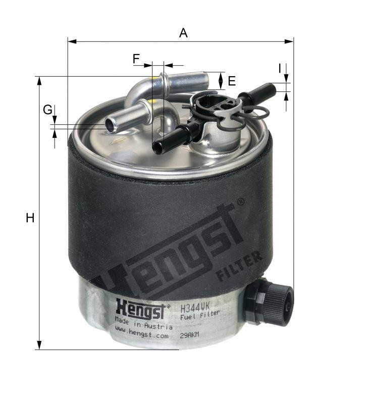 Filtr paliwa  H344WK do SMA TELECUT