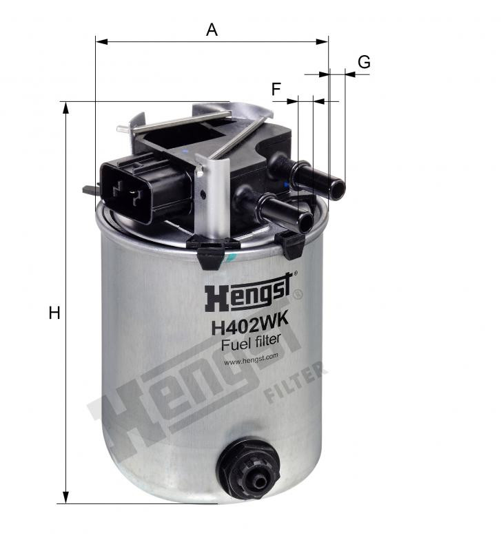 Filtr paliwa  H402WK do NISSAN QASHQAI 1,6 DCI