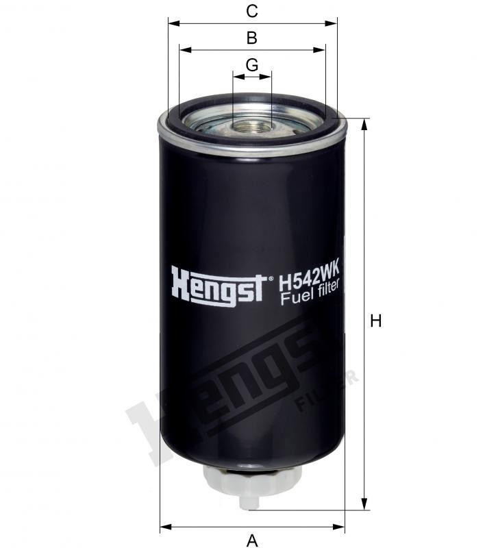 Filtr paliwa  H542WK do LOGSET (NORCAR) 6-F