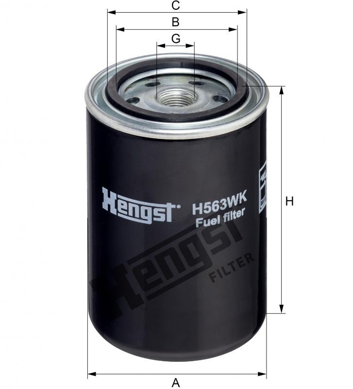 Filtr paliwa  H563WK do BOMAG BF 600 C/P (HC/HS) S/N82183480010-0033