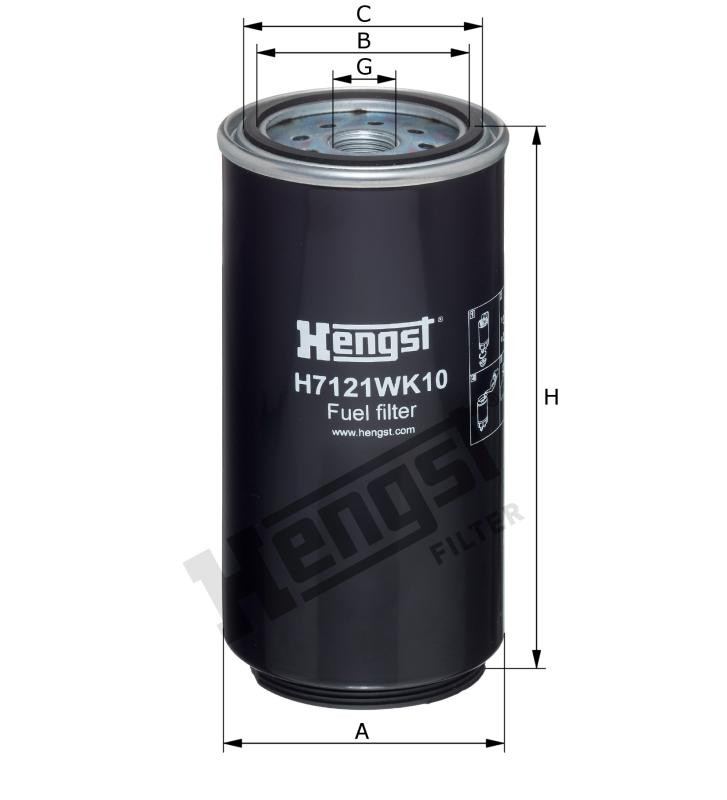 Filtr paliwa  H7121WK10 do PONSSE WISENT 8 W