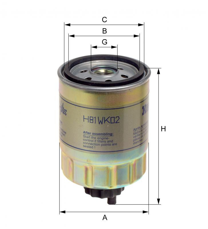 Filtr paliwa  H81WK02 do HUERLIMANN SX 1350