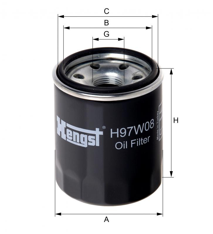 Filtr oleju  H97W08 do BARONESS HMC 1560