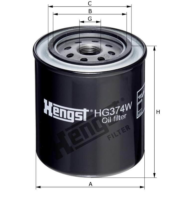 Filtr hydrauliczny  HG374W do RENAULT 50