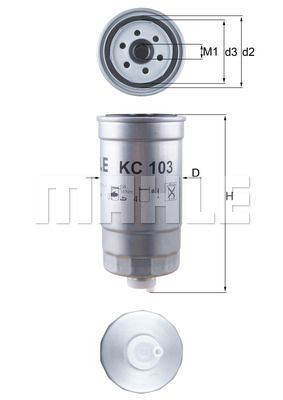 Filtr paliwa  KC103 do LAMBORGHINI R 3-100 T