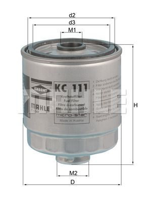 Filtr paliwa  KC111 do HYUNDAI MATRIX 1,5 CRDI