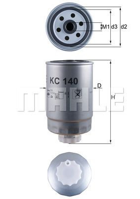 Filtr paliwa  KC140 do IVECO DAILY 35 C 13 2,8 TDI