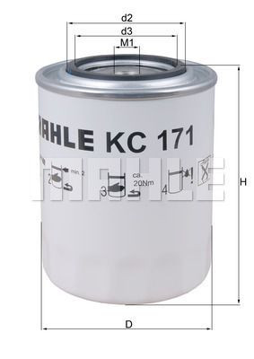 Filtr paliwa  KC171 do IRISBUS MAGELYS HD 12.8