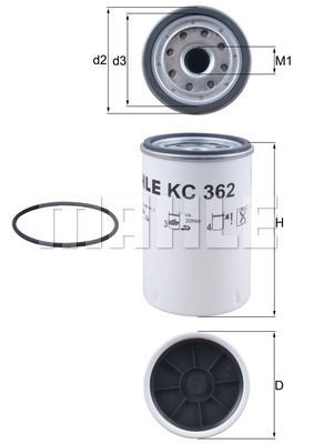 Filtr paliwa  KC362D 