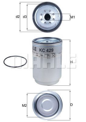 Filtr paliwa  KC429D 