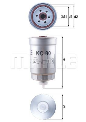 Filtr paliwa  KC80 do JCB 520-50