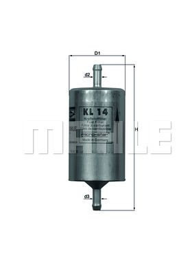 Filtr paliwa  KL14 do OPEL ASTRA F 2,0I 16V