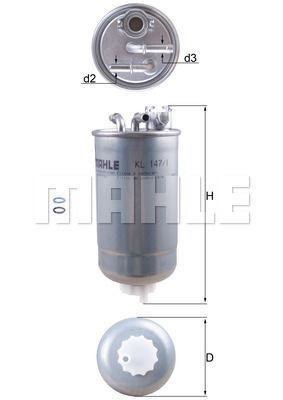 Filtr paliwa  KL147/1D do DYNAPAC (WINGET) CS 14