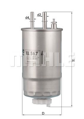 Filtr paliwa  KL567 do OPEL COMBO 1,3 CDTI