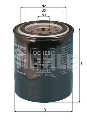 Filtr oleju  OC109/1 do KUBOTA STW 40