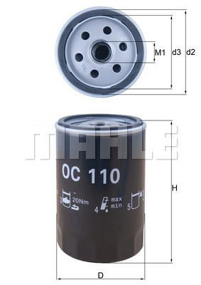 Filtr oleju  OC110 do MERCEDES 300 SEL