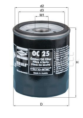 Filtr oleju  OC25 do LOMBARDINI 11 LD 523-3