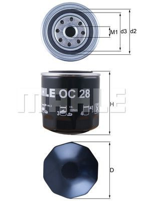 Filtr oleju  OC28 do KRAMER 407