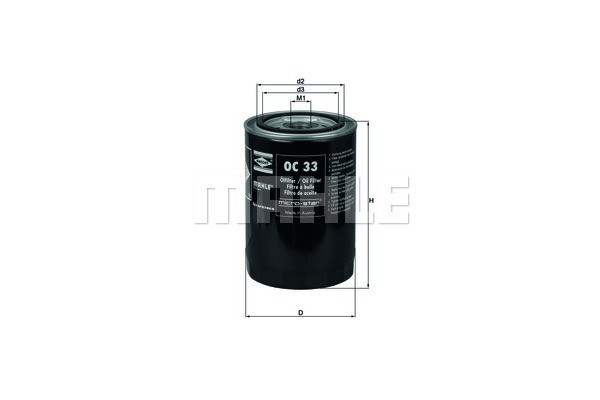 Filtr oleju  OC33 do JCB 525-58