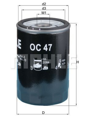 Filtr oleju  OC47OF do LIEBHERR L 509 Typ 429 -Serie 172