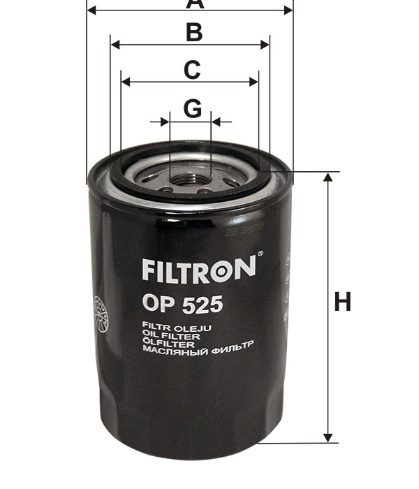 Filtr oleju  OP 525 do JCB 530-95