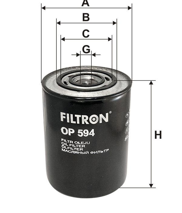 Filtr oleju  OP 594 do FIAT-HITACHI (FIAT-ALLIS) FH 150.3