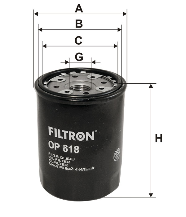 Filtr oleju  OP 618 do NISSAN 4X4 PATROL 2,8