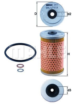 Filtr oleju  OX33D do MERCEDES 4X4 G 230 GE