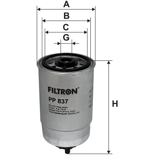Filtr paliwa  PP 837 do GENIE S 60