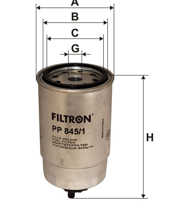 Filtr paliwa  PP 845/1 do MASSEY FERGUSON 6180