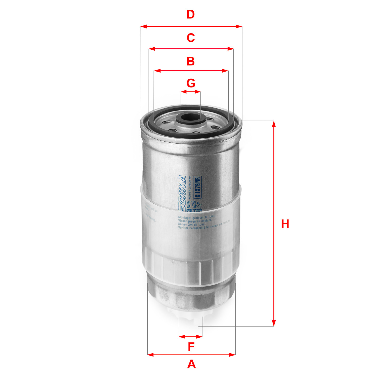 Filtr paliwa  S1379NR 