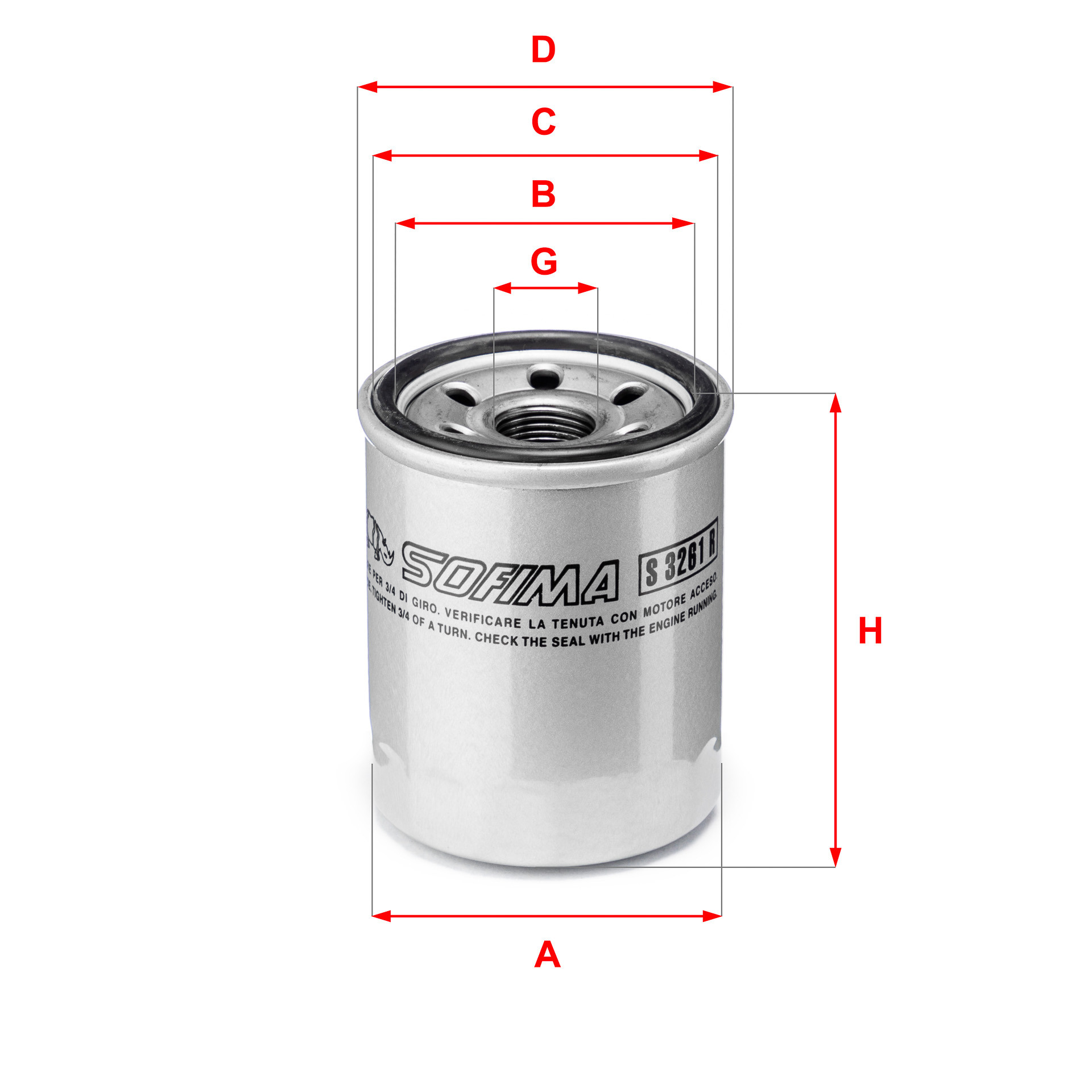 Filtr oleju  S3261R 