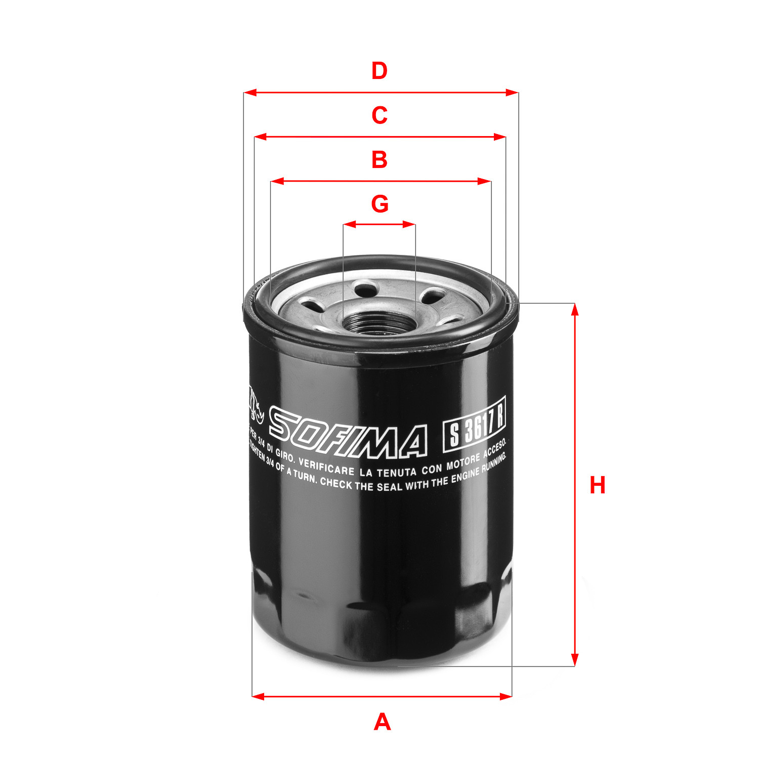 Filtr oleju  S3617R 