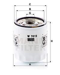 Filtr oleju  W 7015 do KOMATSU D 37 EX-22