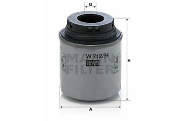 Filtr oleju  W 712/94 do VOLKSWAGEN POLO V 1,2 TSI