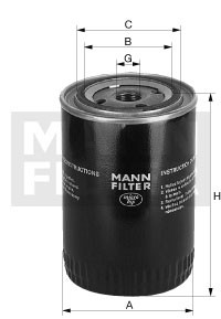 Filtr oleju  W 940/10 do MASSEY FERGUSON MF 3640 V/S/F/GE
